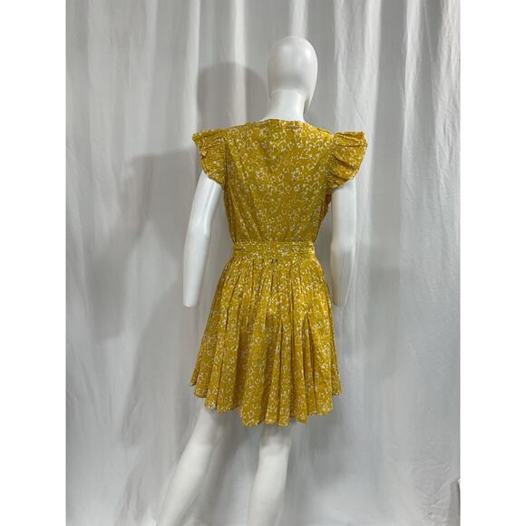 Cleobella 'Zia' Yellow Linen Mini Dress Size M - Picture 2 of 5